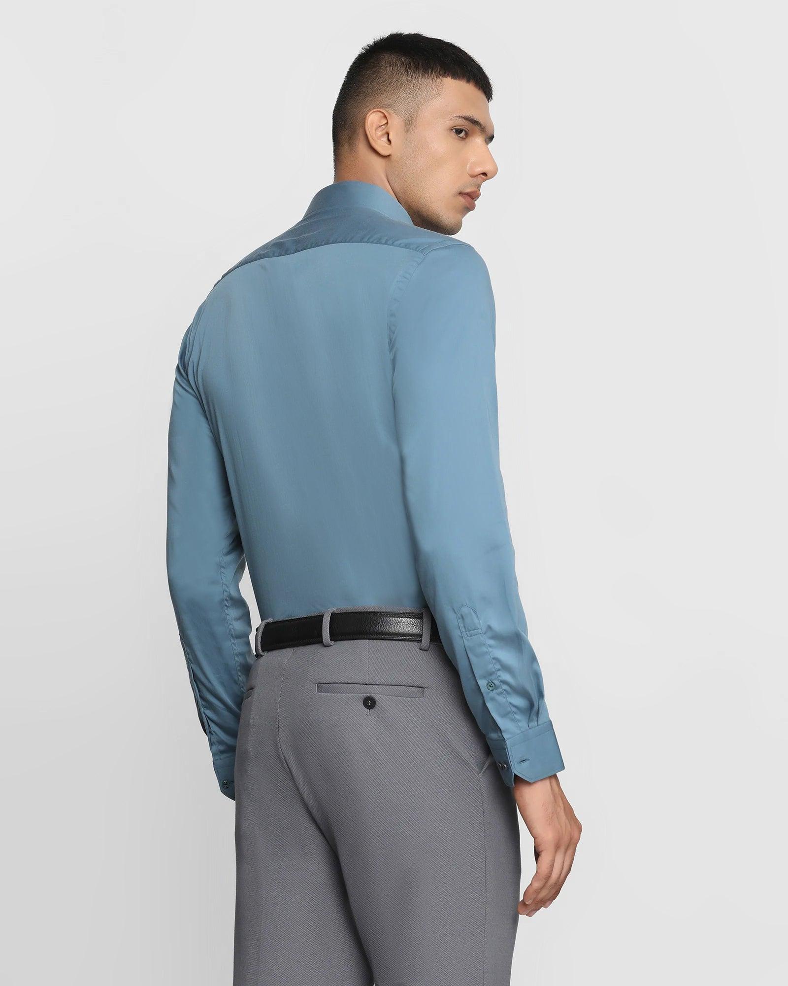 TechPro Formal Teal Solid Shirt - Neil
