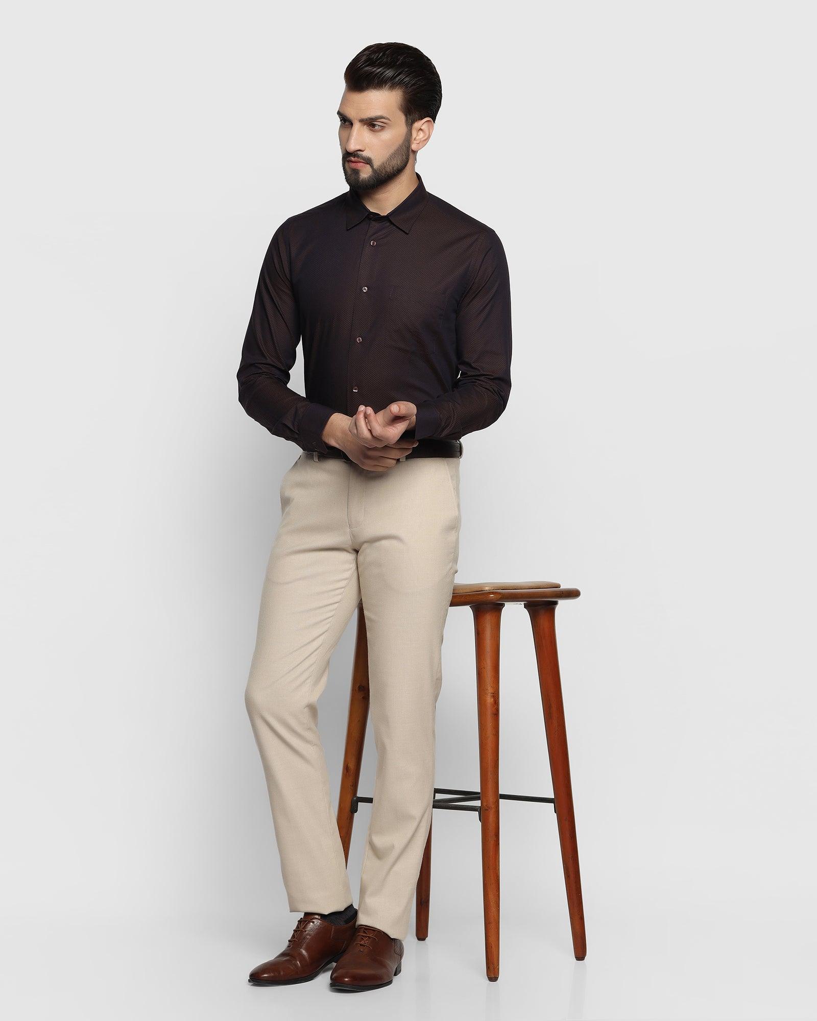 Luxe Formal Wine Solid Shirt - Bruno