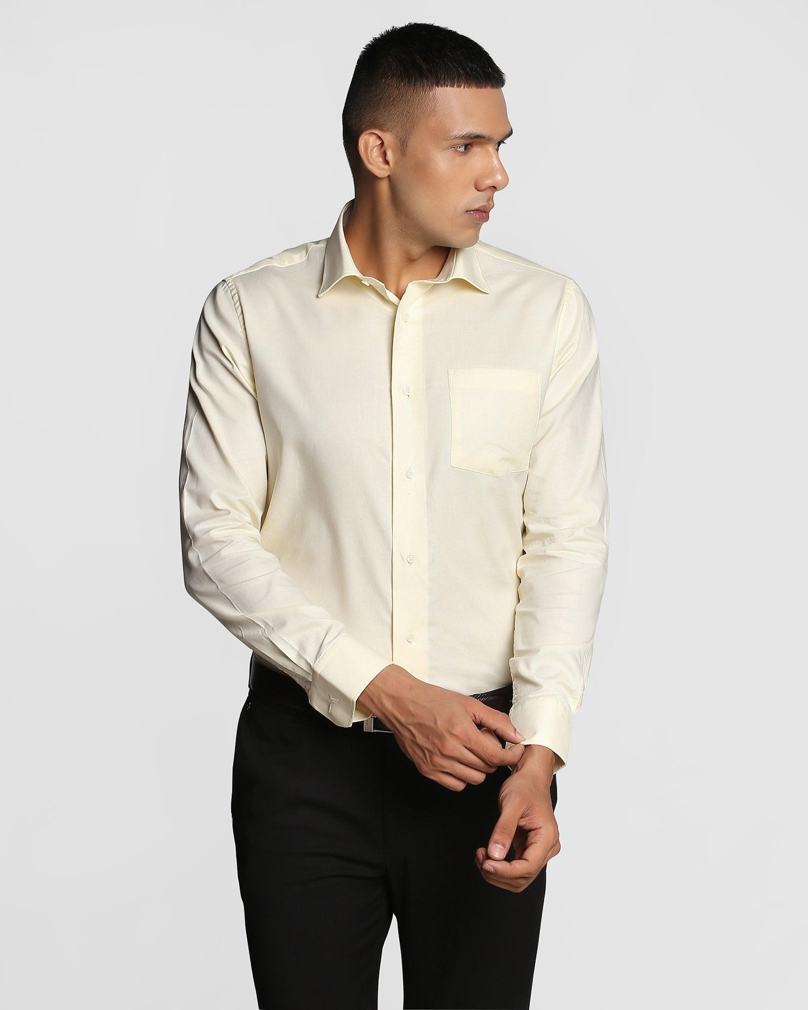 Formal Yellow Solid Shirt - Marino