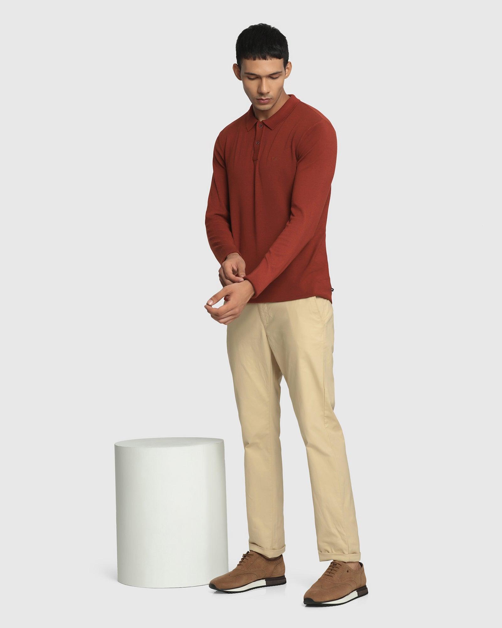 Polo Rust Solid Sweater - Beet