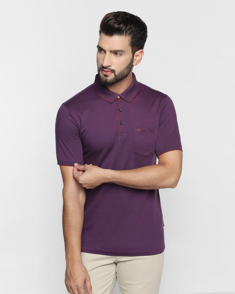 Polo Purple Solid T-Shirt - Tone