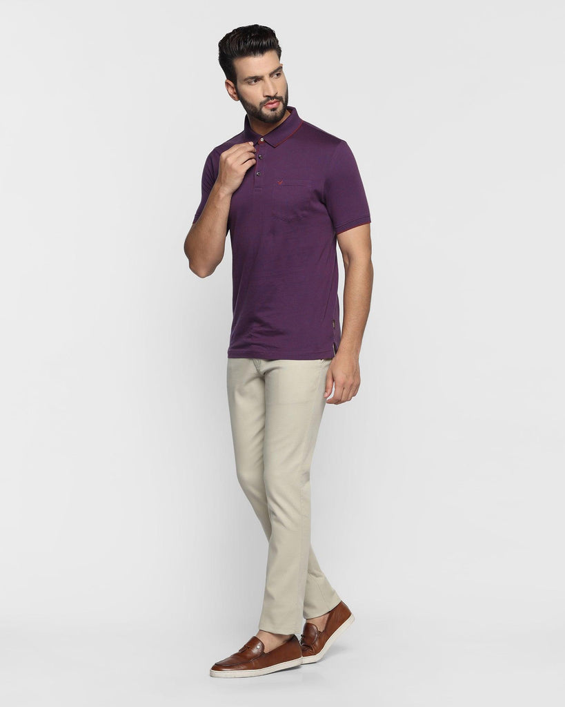 Polo Purple Solid T-Shirt - Tone