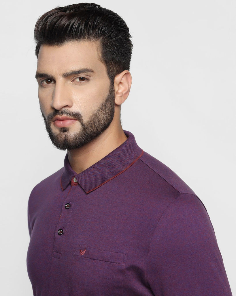 Polo Purple Solid T-Shirt - Tone