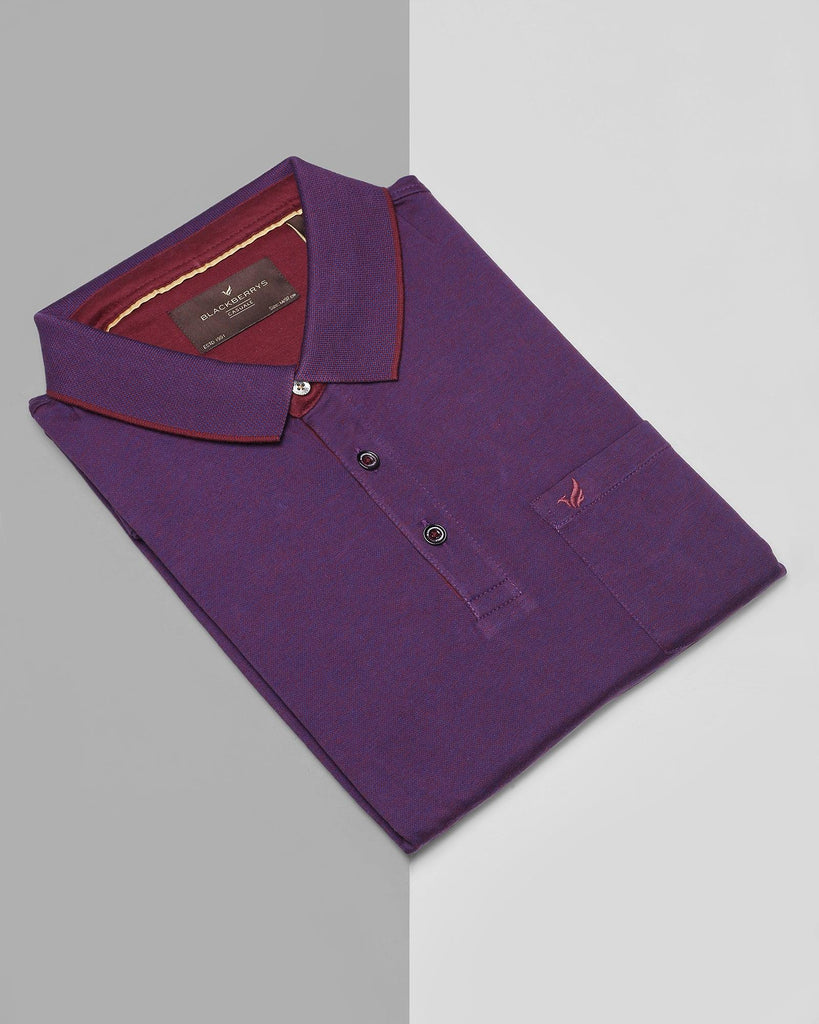 Polo Purple Solid T-Shirt - Tone