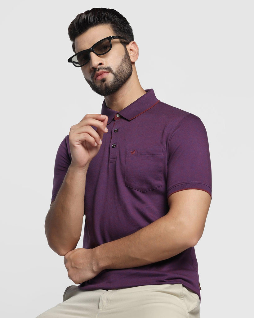 Polo Purple Solid T-Shirt - Tone