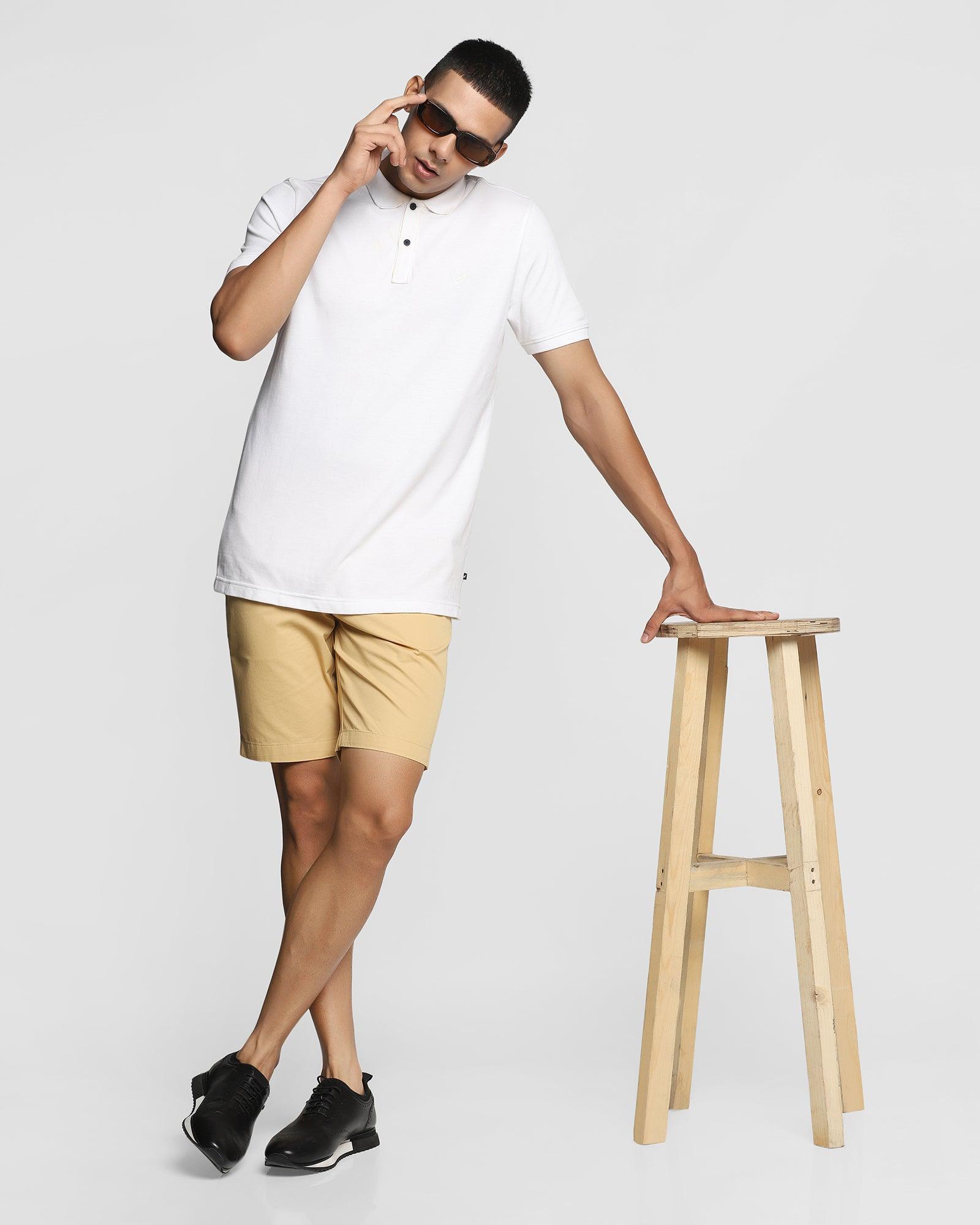Polo White Solid T Shirt - Miles