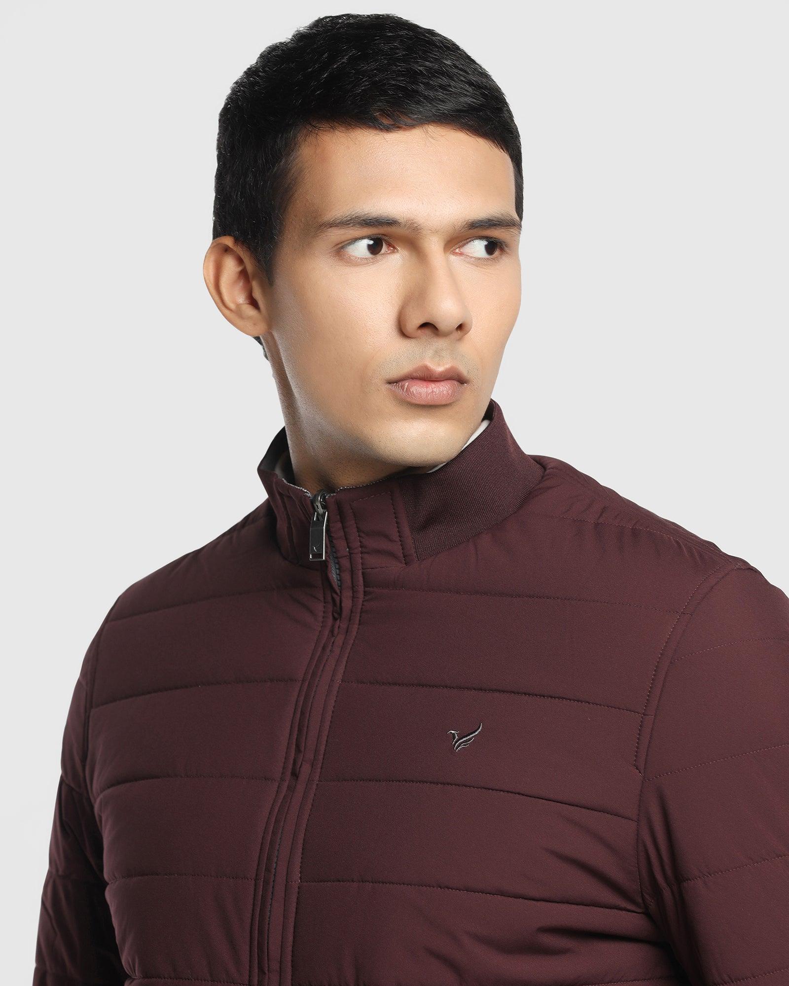 Reversible Zipper Jacket In Wine (Vietro) - Blackberrys
