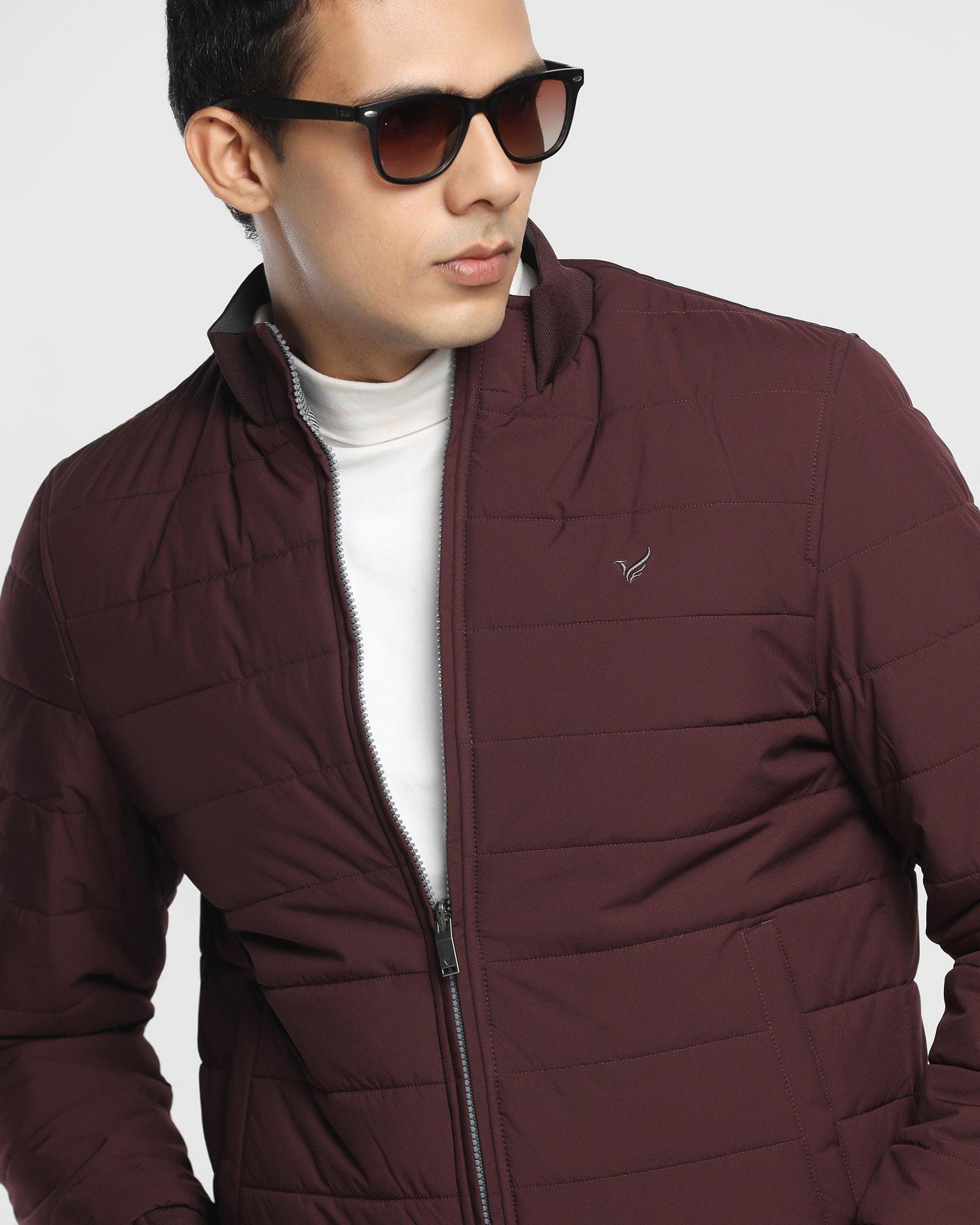 Reversible Zipper Jacket In Wine (Vietro) - Blackberrys