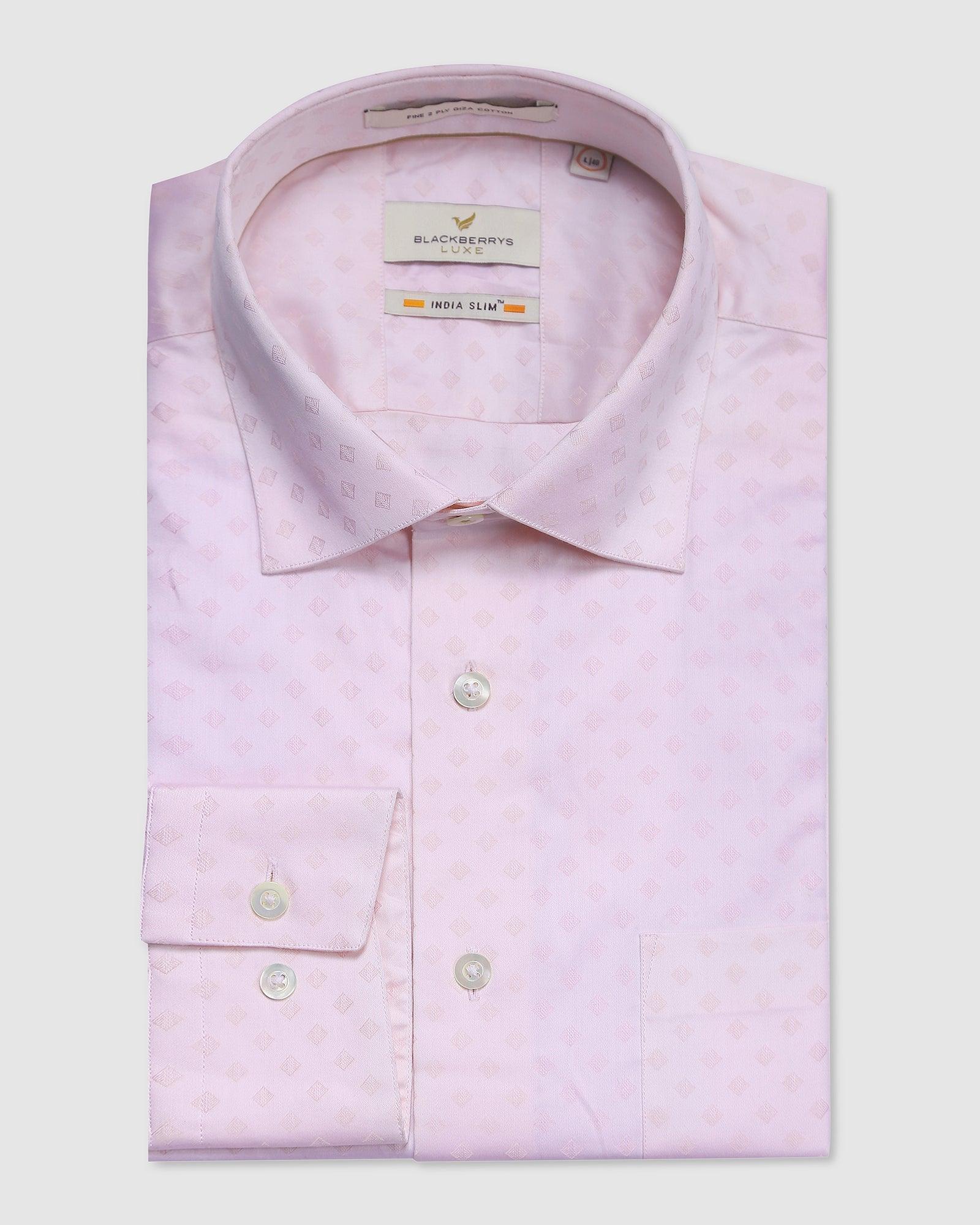 Luxe Formal Pink Printed Shirt - Stefan
