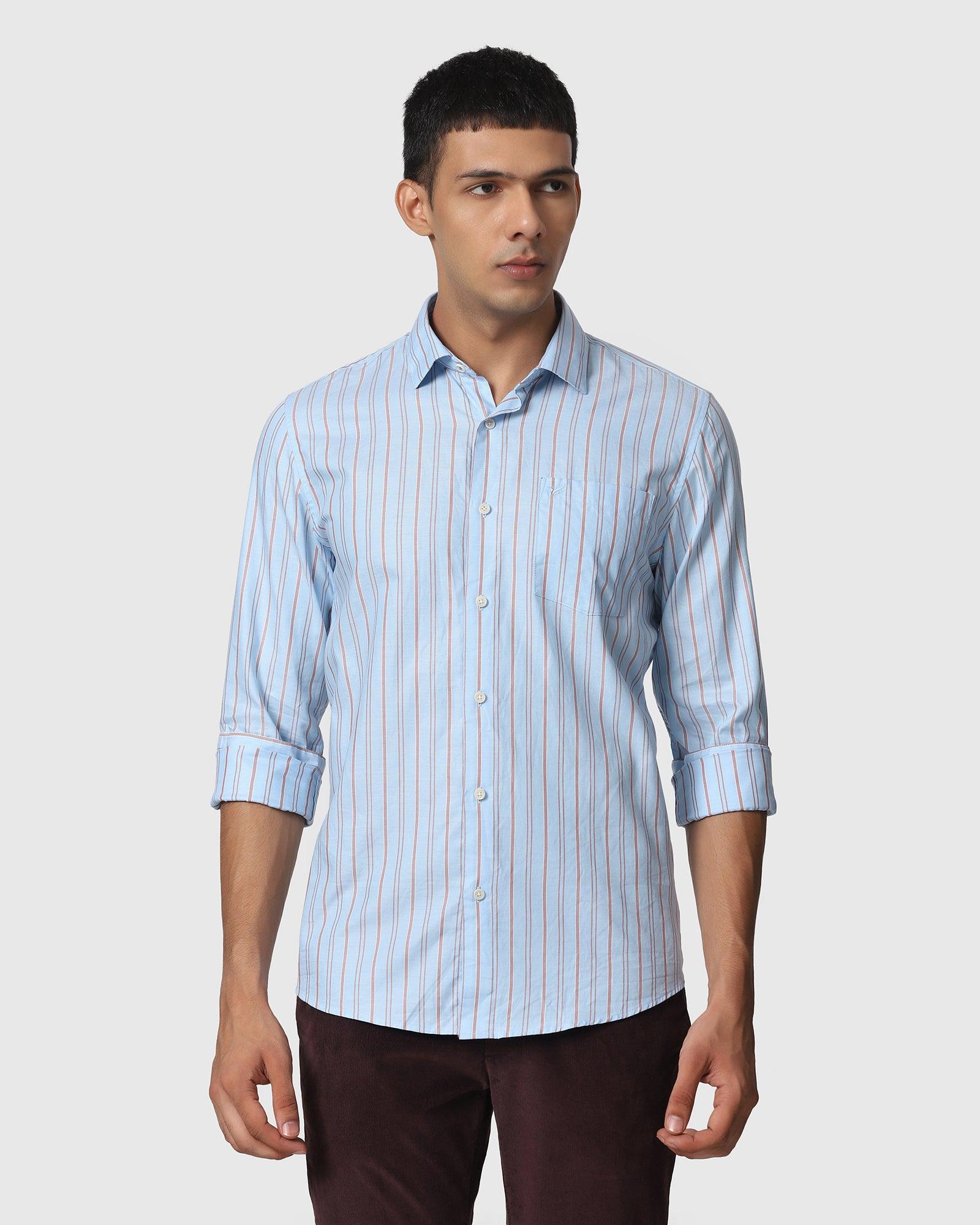Casual Blue Striped Shirt - Indiana