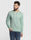Crew Neck Dusty Green Striped Sweater - Vero