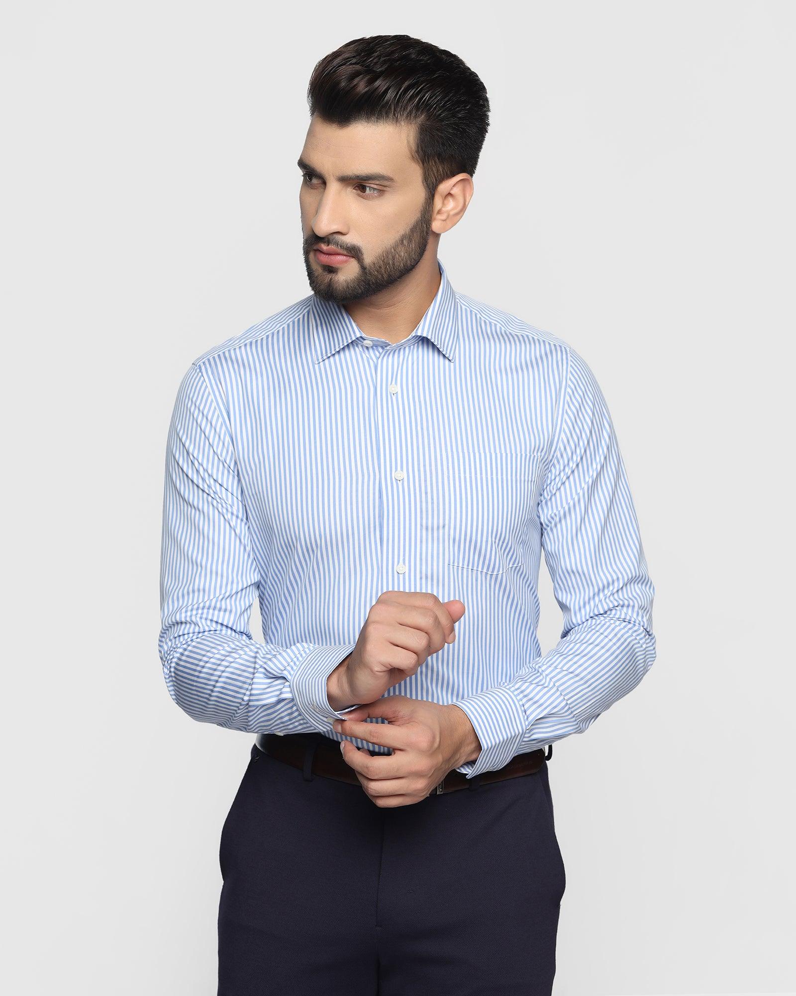 Formal Blue Striped Shirt - Bravos