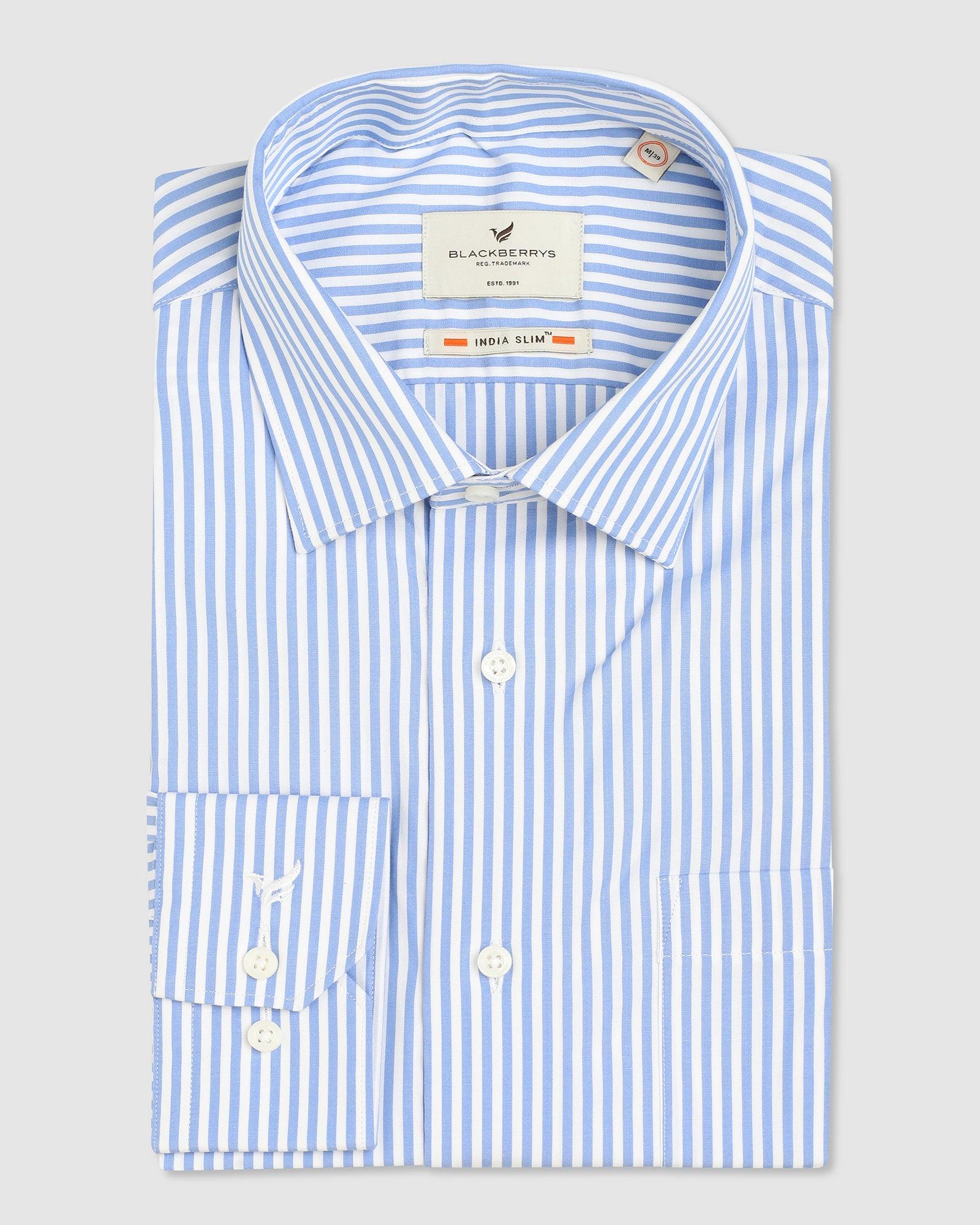 Formal Blue Striped Shirt - Bravos