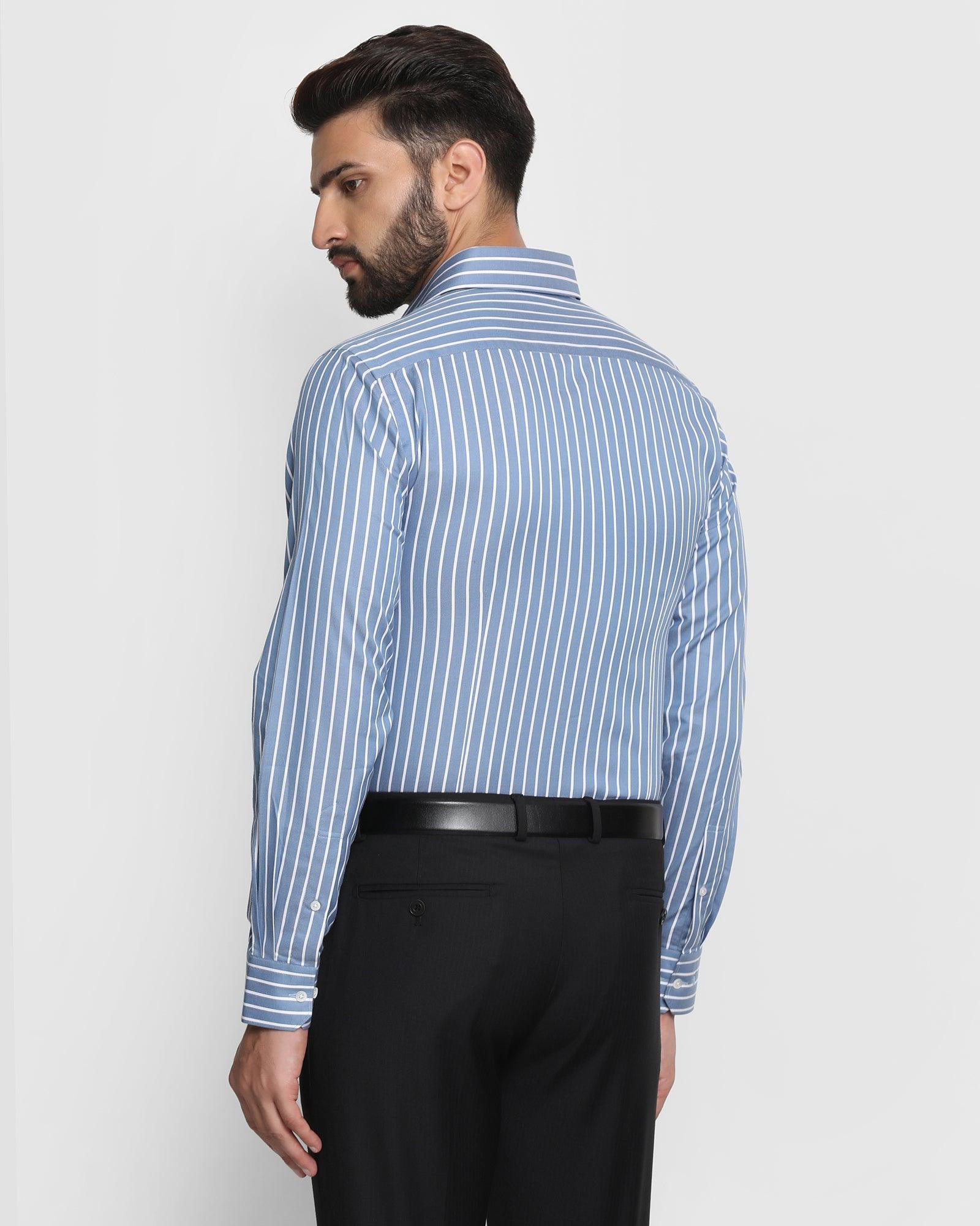 Formal Blue Striped Shirt - Coby