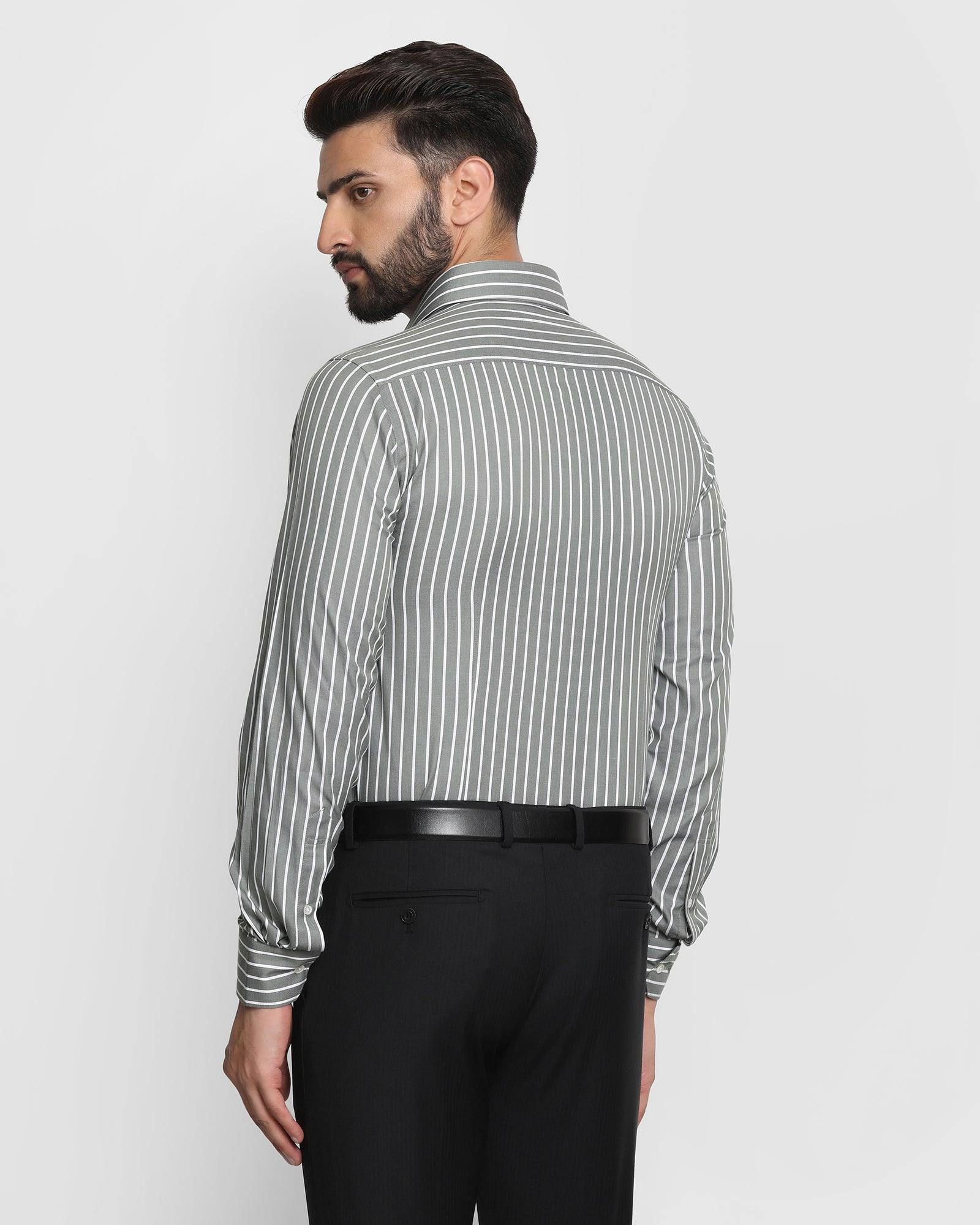 Formal Green Striped Shirt - Coby