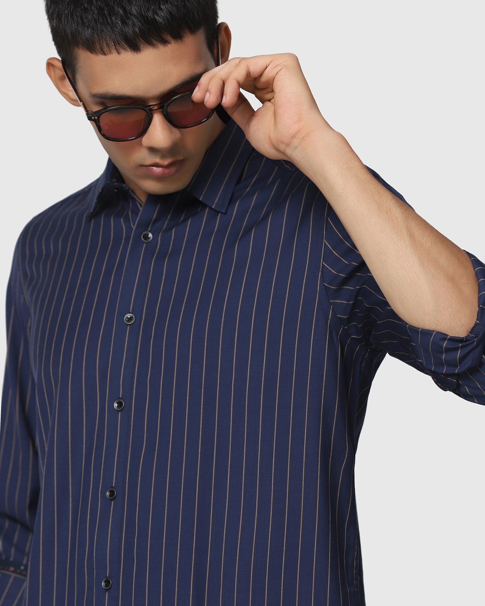 Formal Navy Striped Shirt - Acer