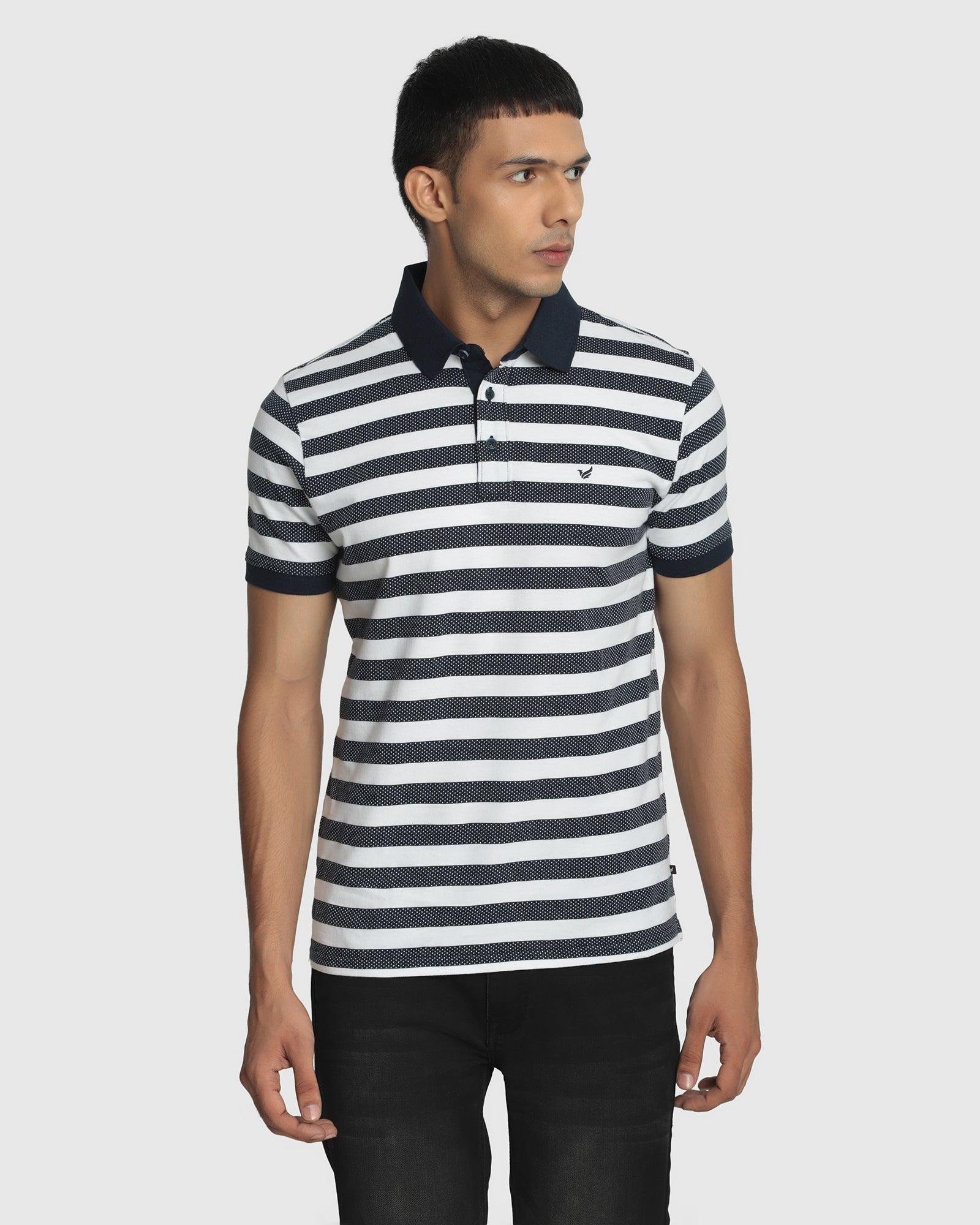 Polo Navy Striped T Shirt - Jona