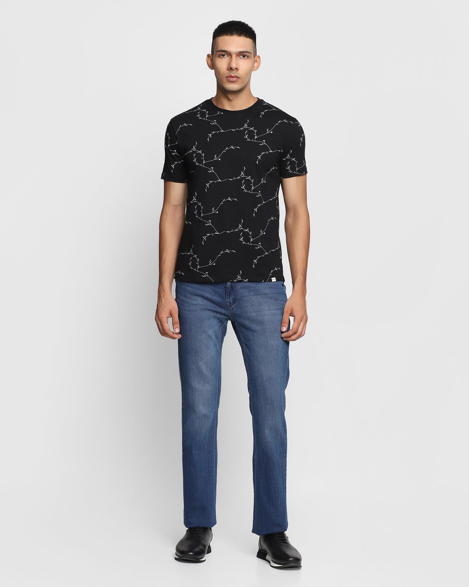 Textured Casual Jeans In Indigo Duke Fit (Harti) - Blackberrys