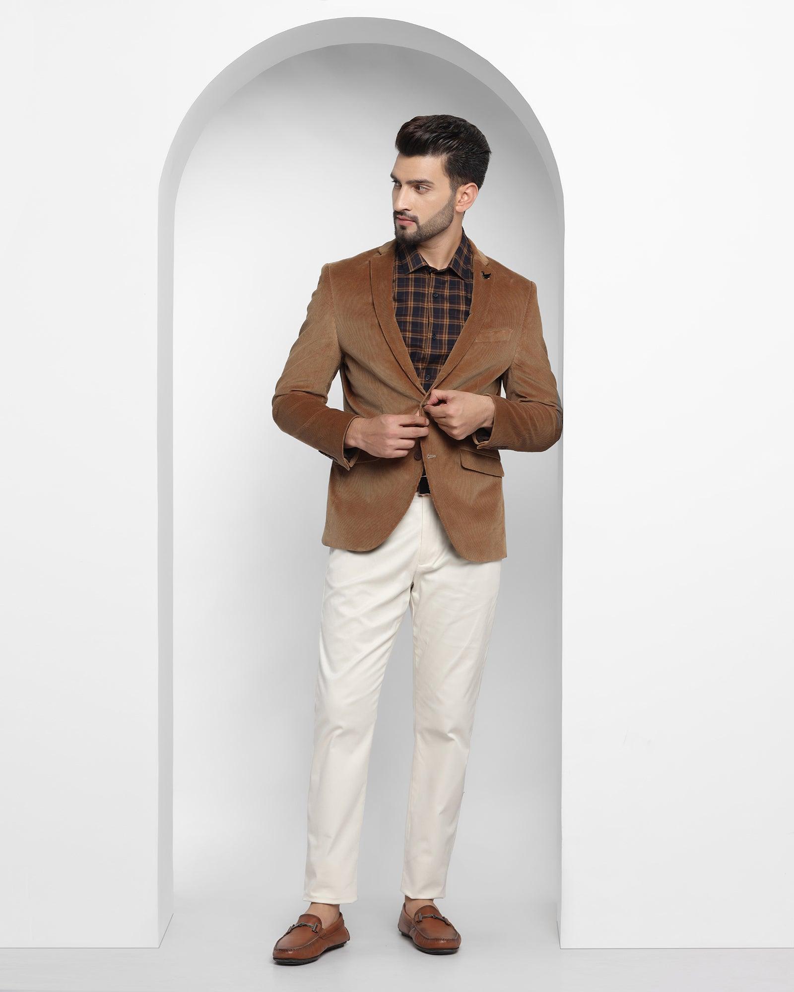 Smart Casual Outfits white/Cream lazer for Men 2 Pieces (Blazer+Black –  classbydress