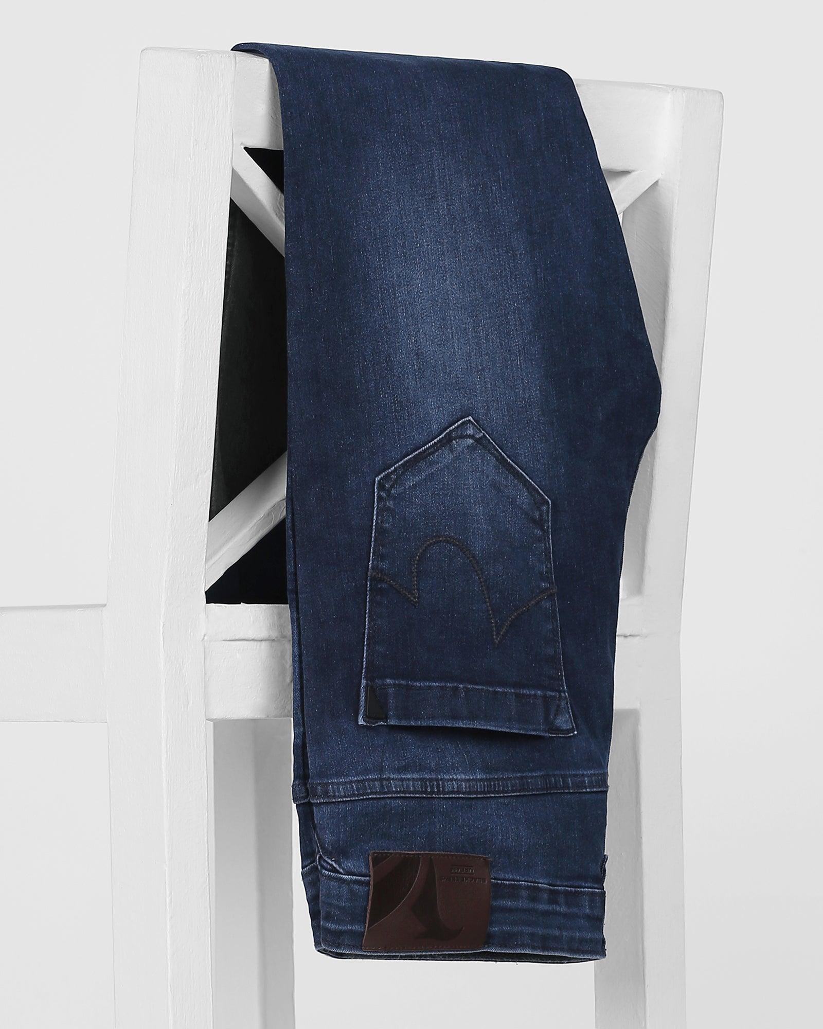 Super Flex Skinny Cropped Fiji Fit Indigo Jeans - Fanzo