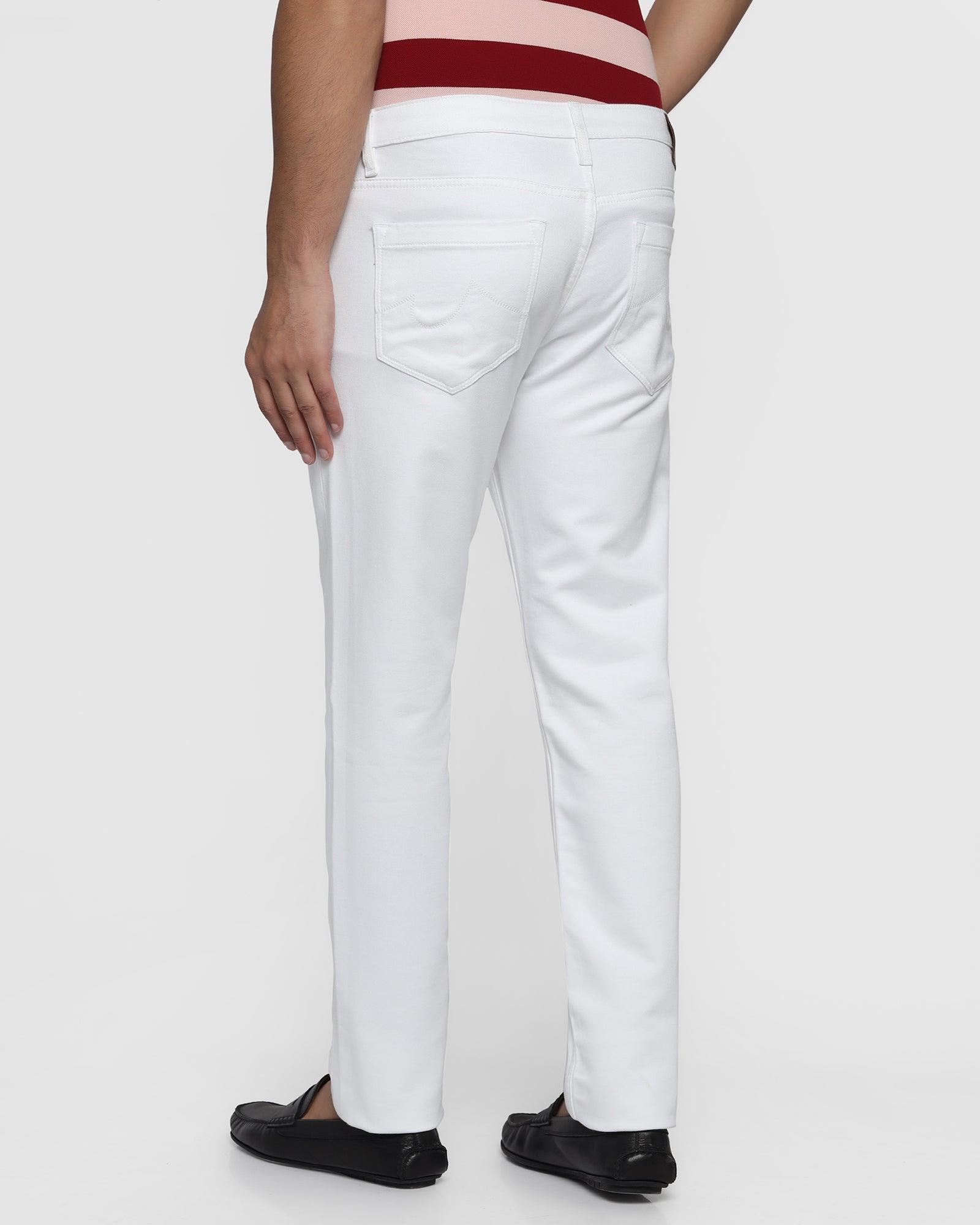 Bleed Zero Slim Yonk Fit White Jeans - Abto