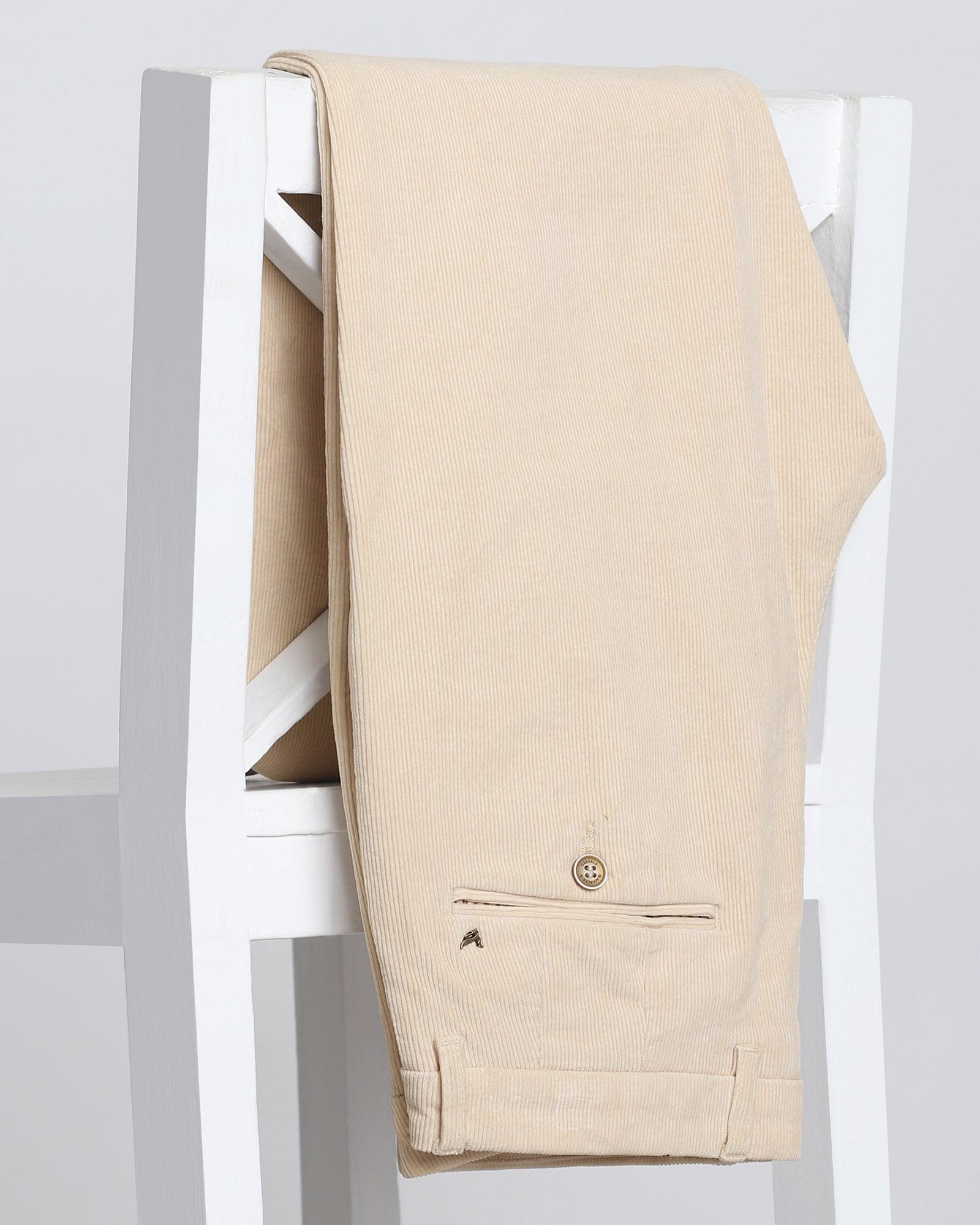 Slim Comfort B-95 Casual Beige Textured Khakis - Mag