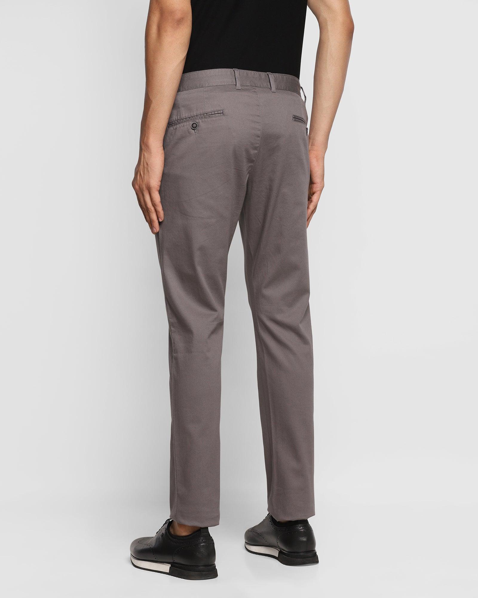 Slim Comfort B-95 Casual Dark Grey Textured Khakis - Tegan - Blackberrys