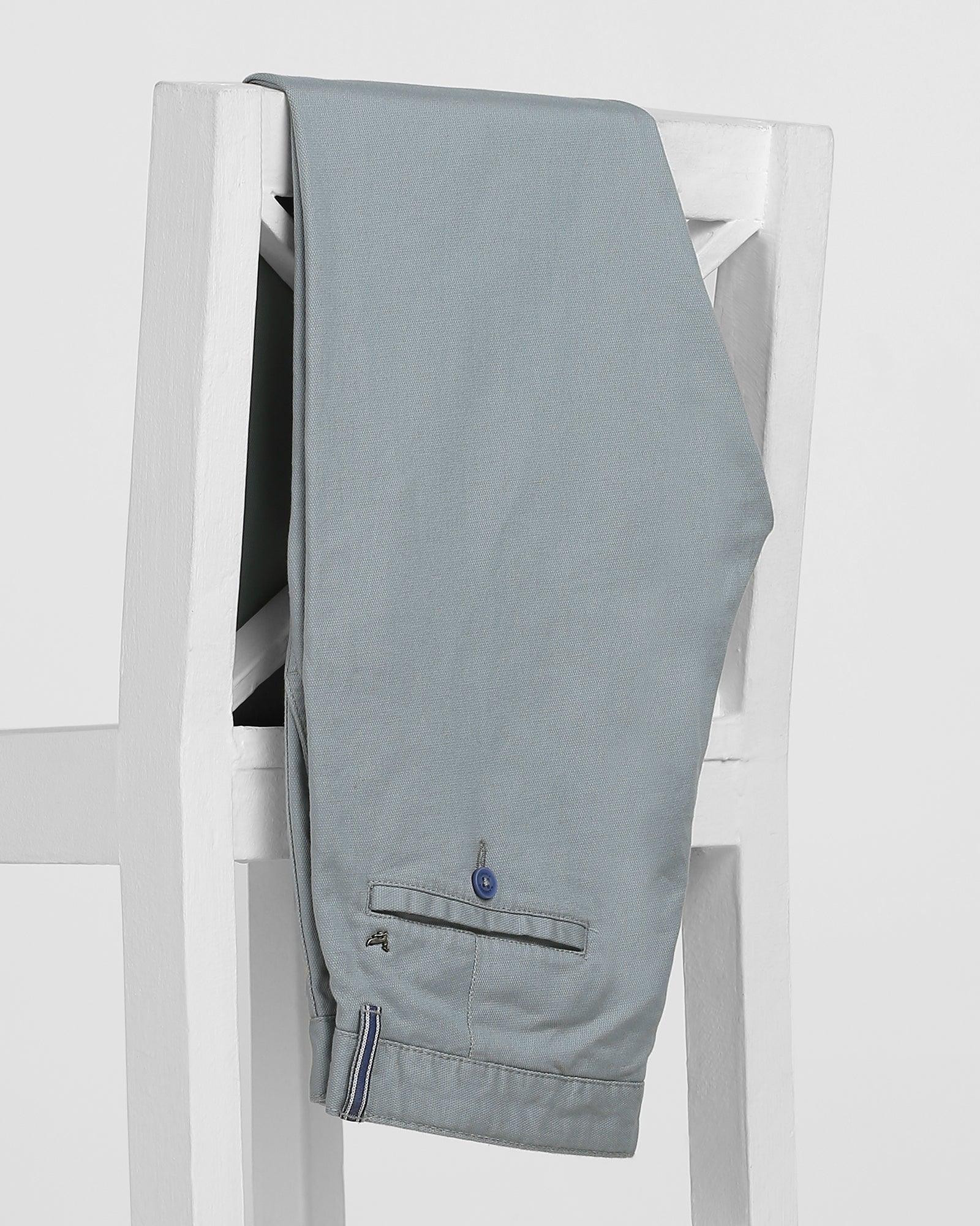 Slim Fit B-91 Casual Powder Blue Textured Khakis - Duncan