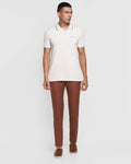 Textured Casual Khakis In Rust B-95 (Jen) - Blackberrys