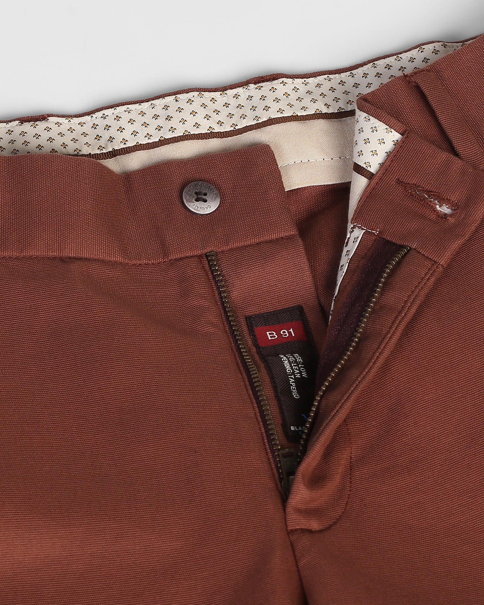 Textured Casual Khakis In Rust B-95 (Jen) - Blackberrys
