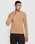 Crew Neck Brown & Tan Textured Sweater - Delta