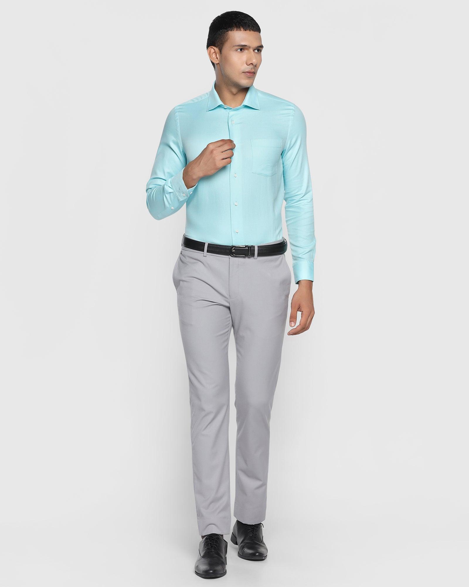 Formal Aqua Textured Shirt - Arlo