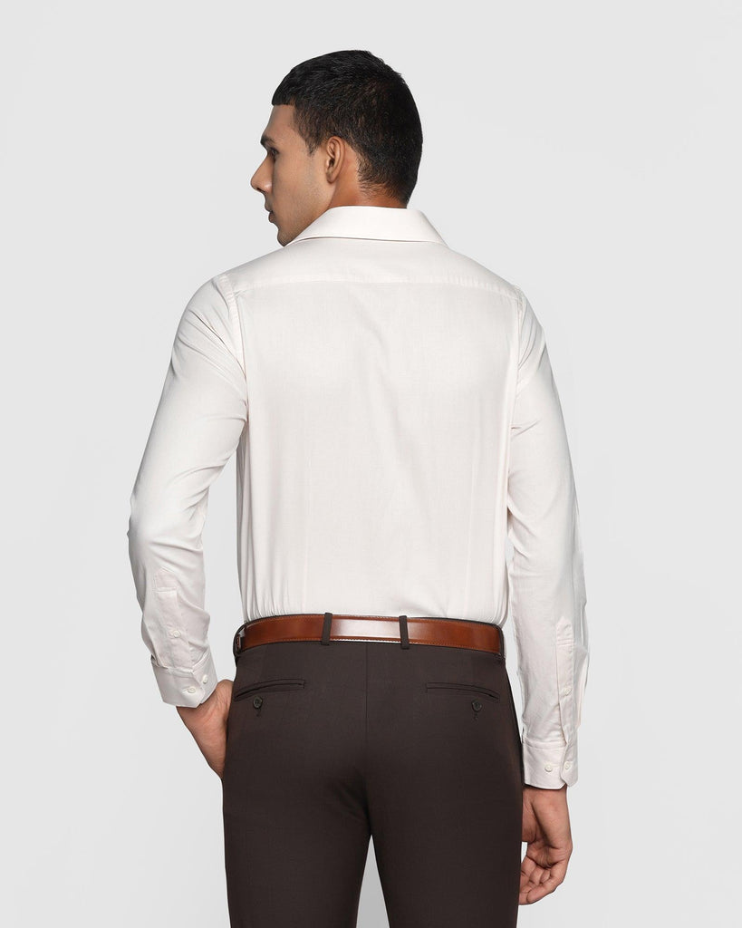 Formal Beige Textured Shirt - String