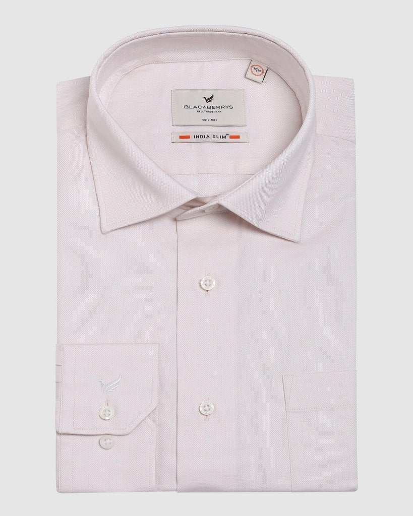 Formal Beige Textured Shirt - String