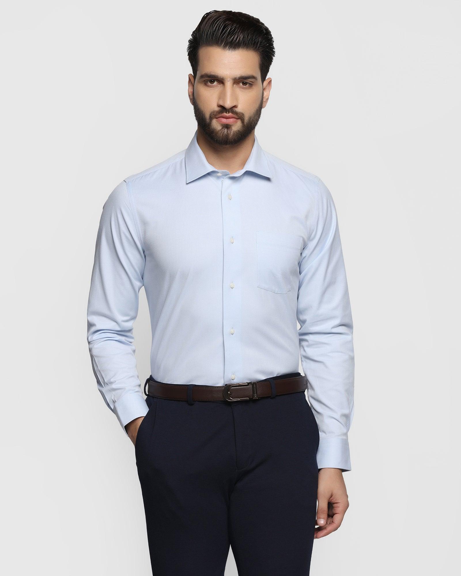 Temptech Formal Blue Textured Shirt - Dorien