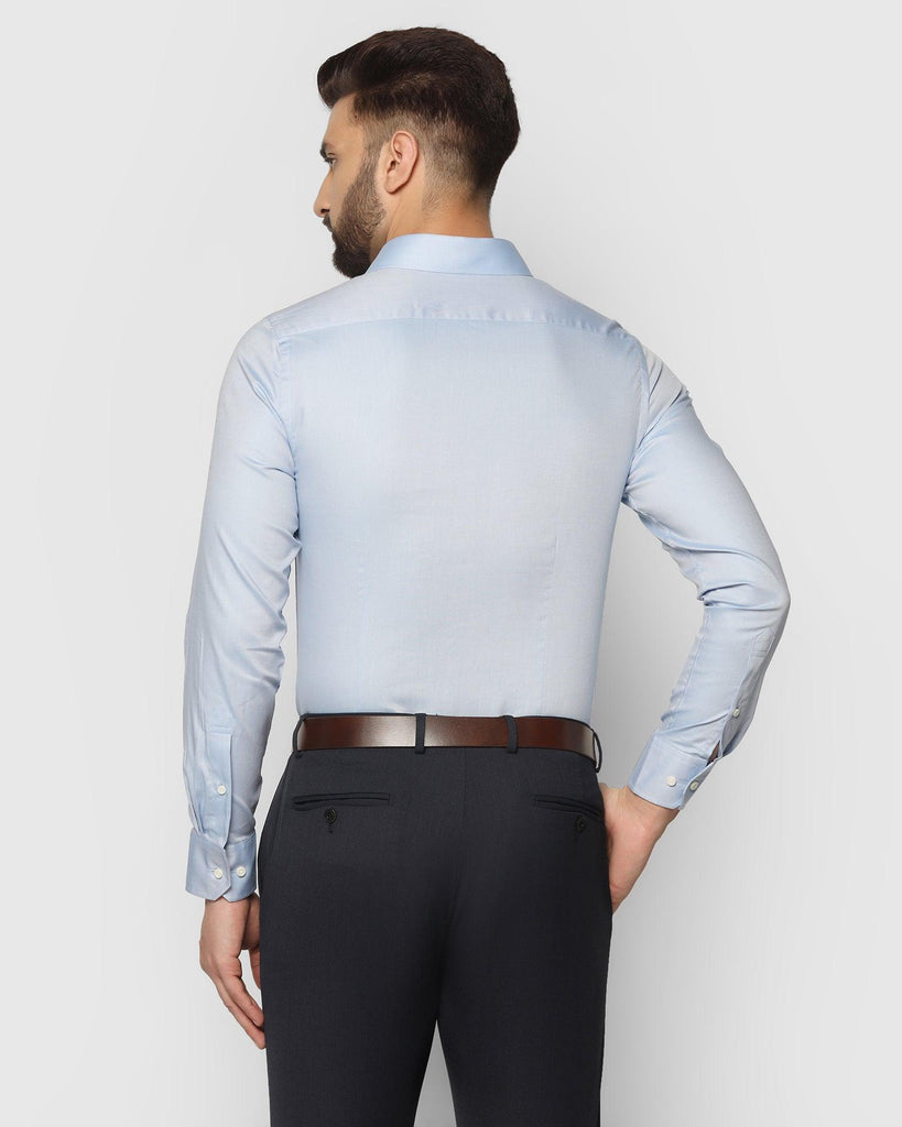 Formal Blue Textured Shirt - String