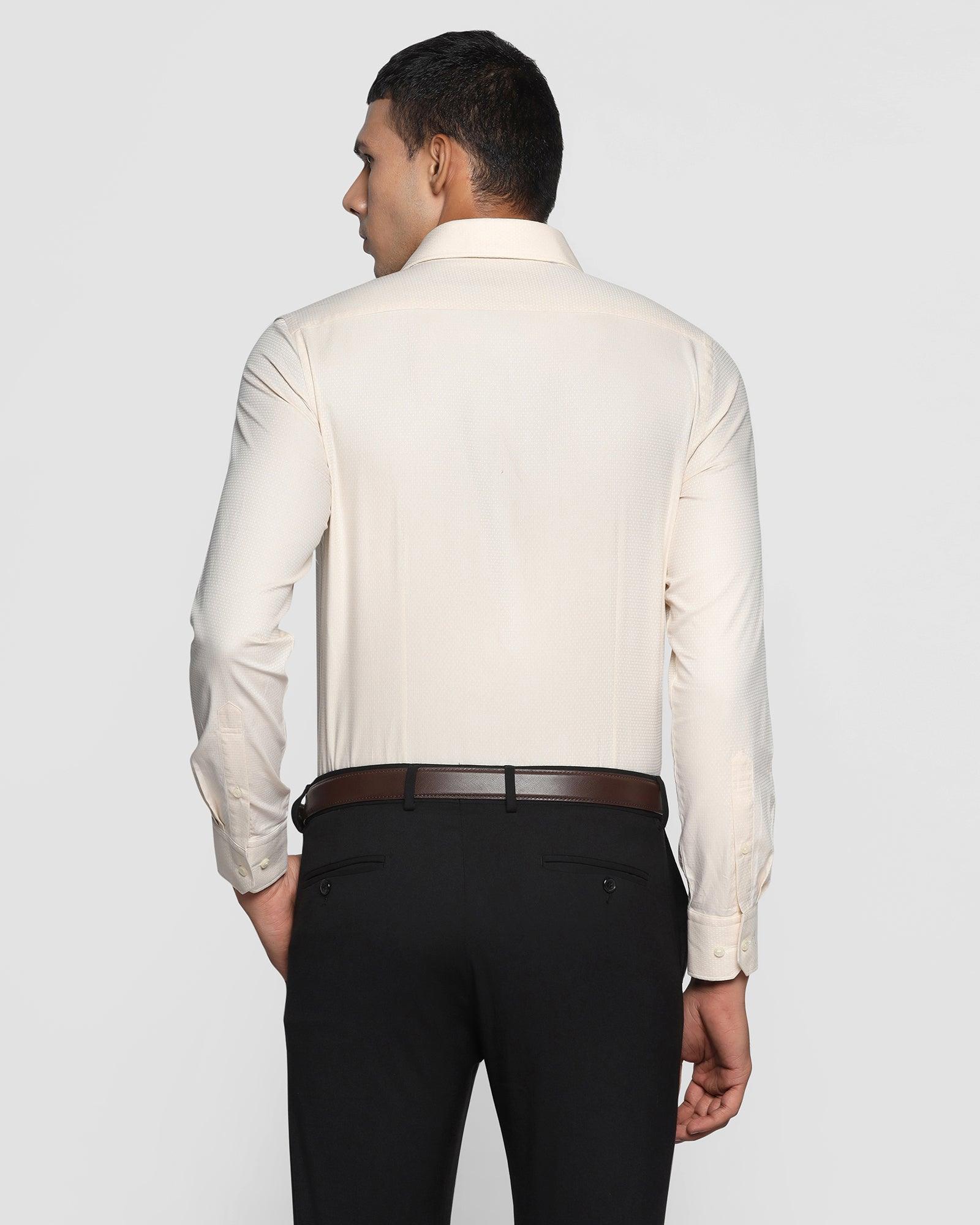 Formal Cream Textured Shirt - Flyn