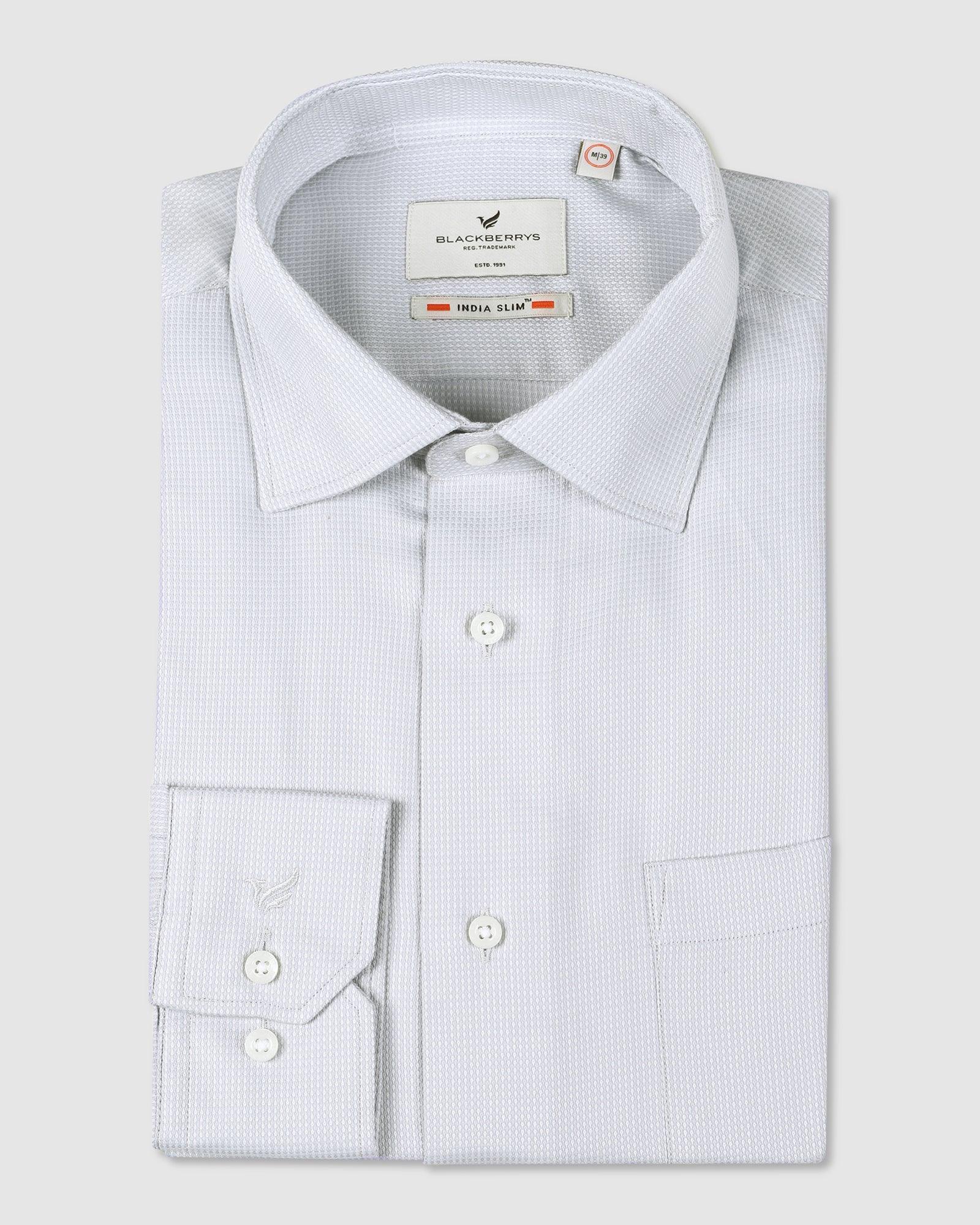 Formal Grey Textured Shirt - Arlo