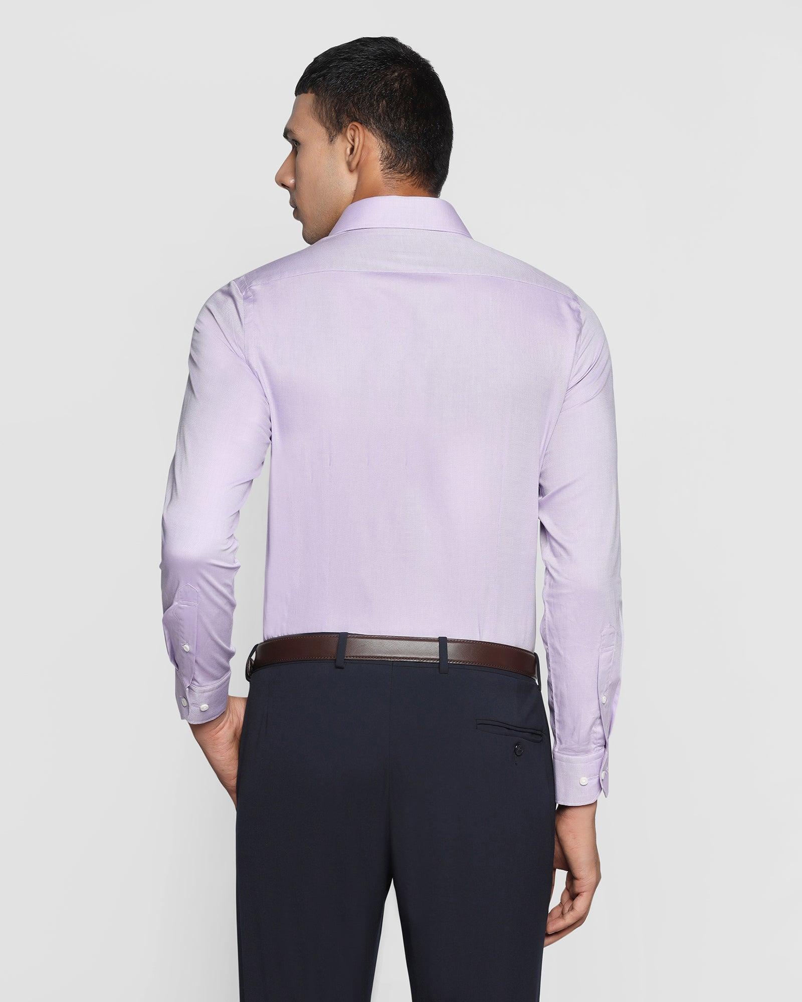 Formal Purple Textured Shirt - String