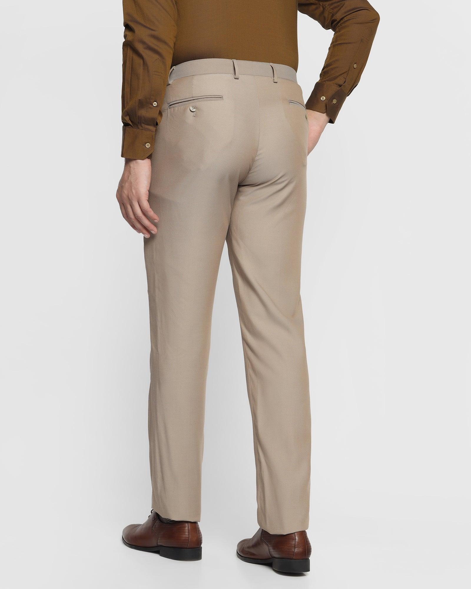 Textured Formal Trousers In Beige B 90 Mandis DLPM2193A2IA22FD image2