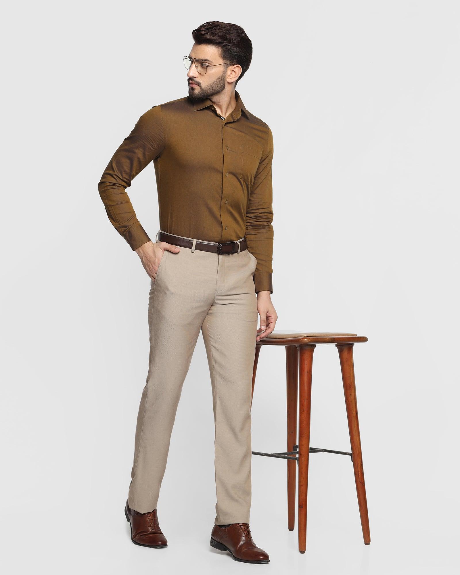 Beige Slim Formal Pants Men | Business Pants Beige Men | Beige Suit Trousers  Mens - 2023 - Aliexpress