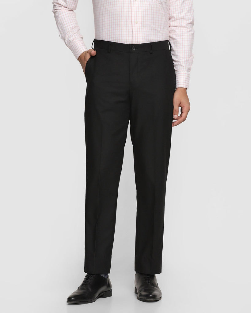 Straight B-90 Formal Black Textured Trouser - Blicks