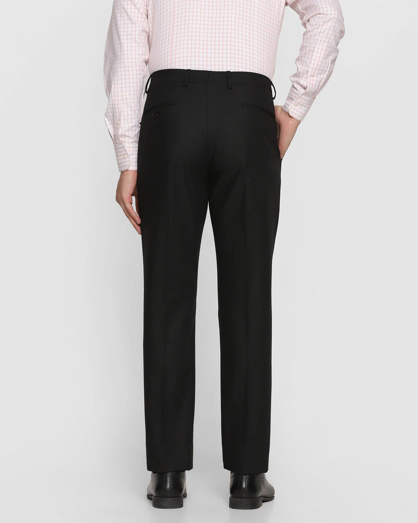 Straight B-90 Formal Black Textured Trouser - Blicks