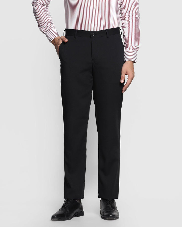 Straight B-90 Formal Charcoal Textured Trouser - Malta