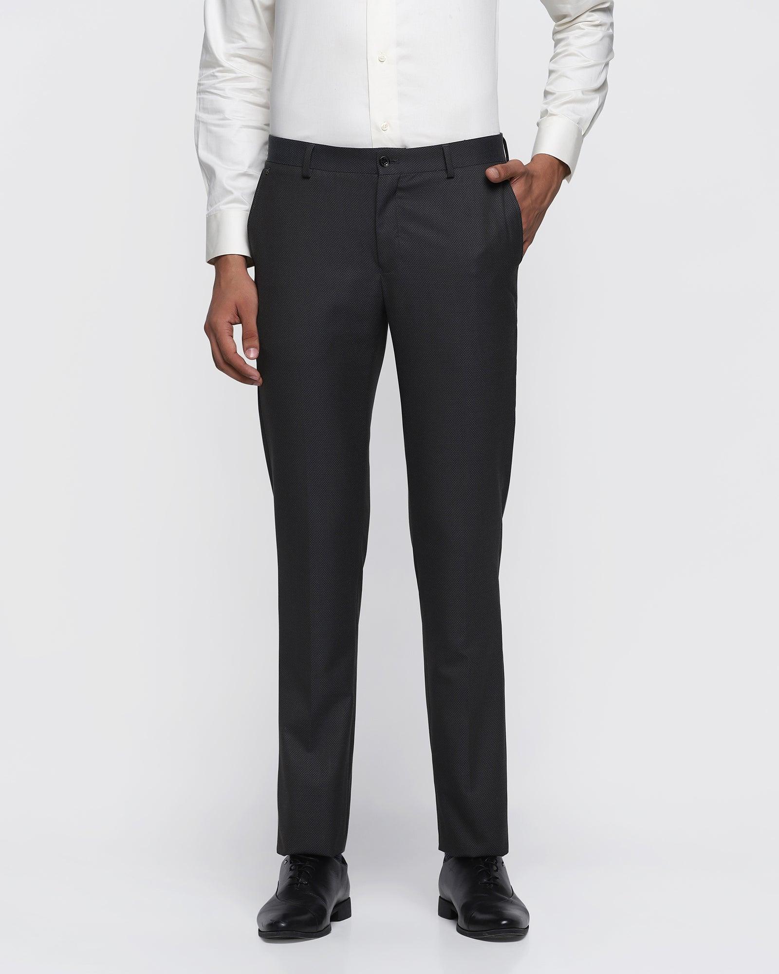 Slim Comfort B-95 Formal Charcoal Textured Trouser - Will