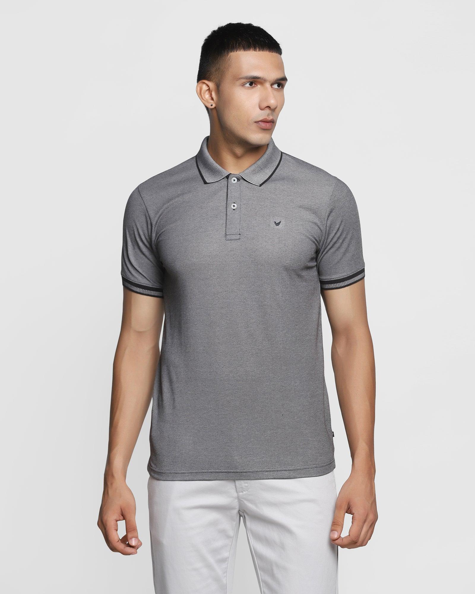 Polo Black Textured T Shirt - Penny