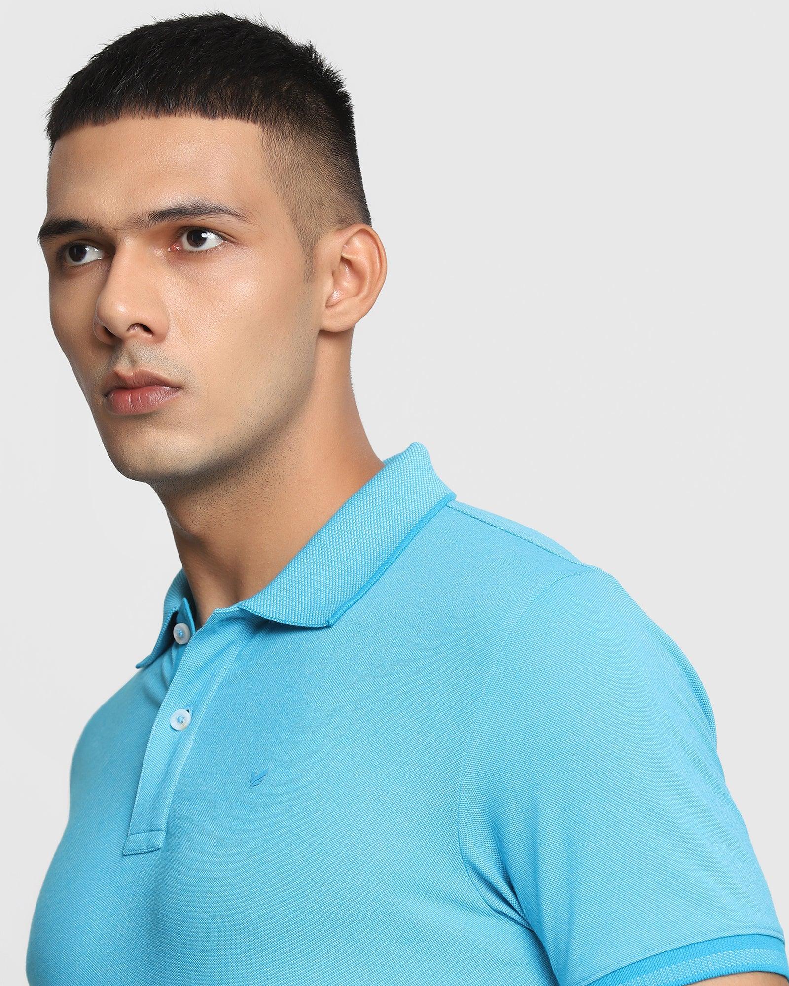 Polo Blue Topaz Textured T Shirt - Penny