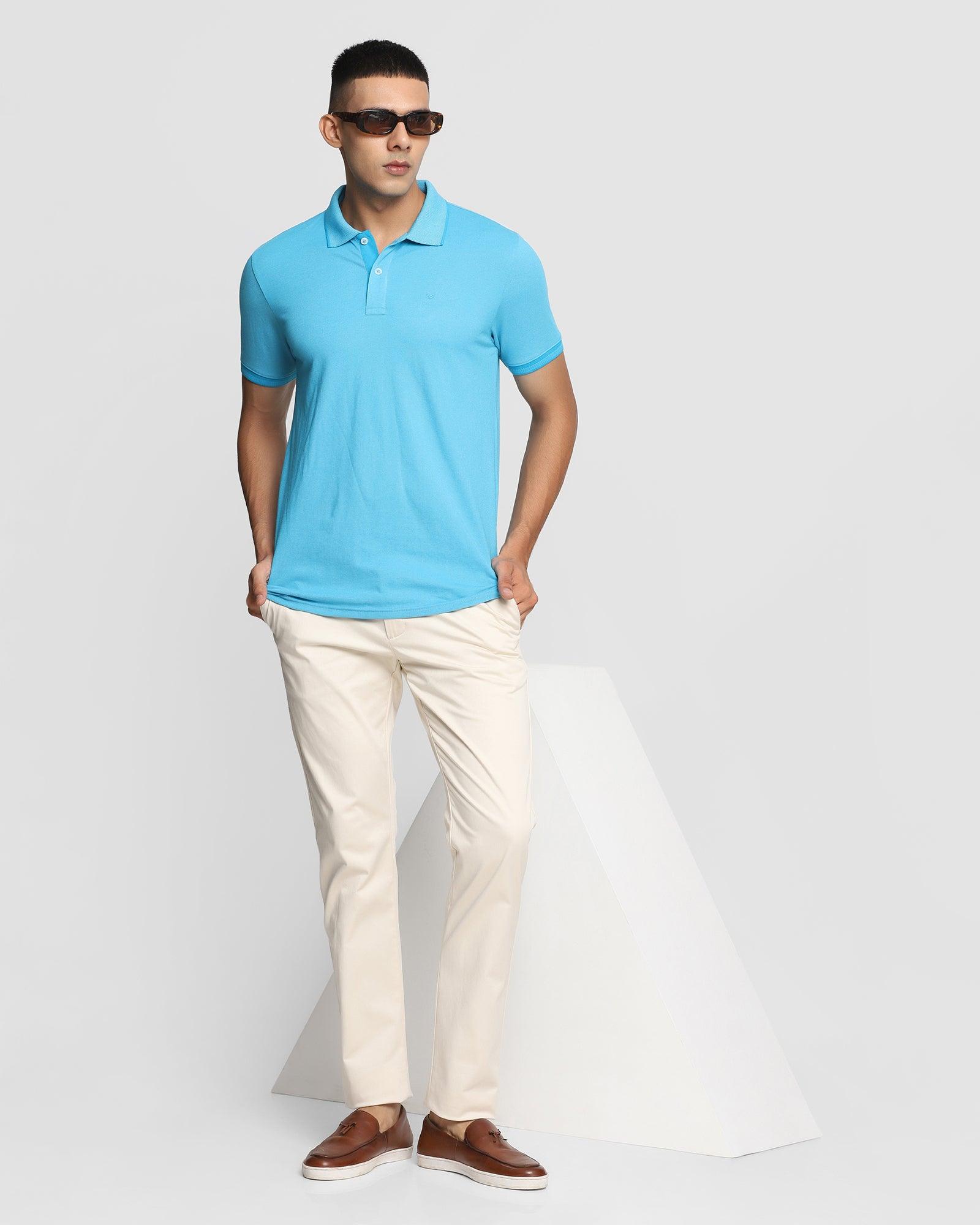 Polo Blue Topaz Textured T Shirt - Penny