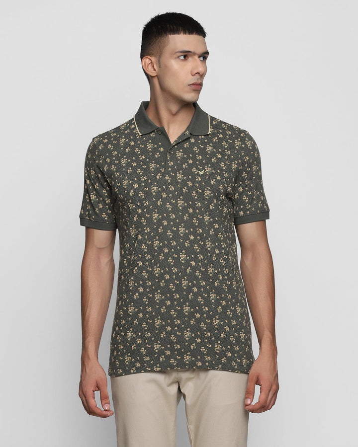 Polo Olive Printed T-Shirt - Tityra