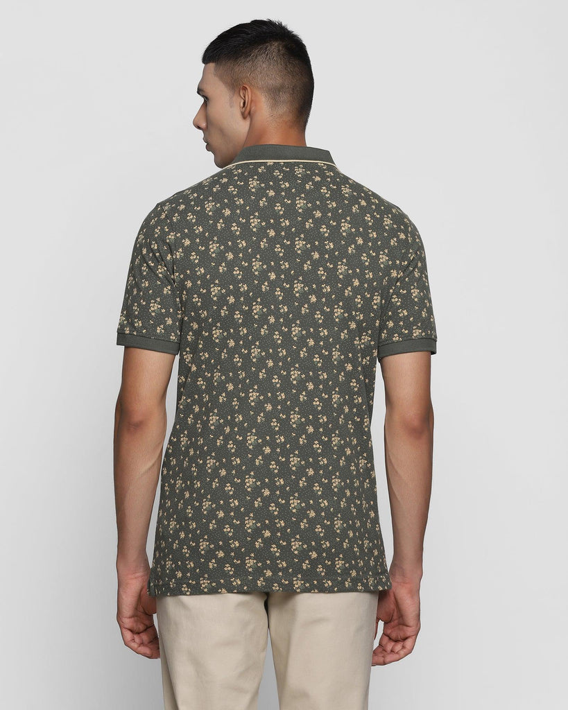 Polo Olive Printed T-Shirt - Tityra